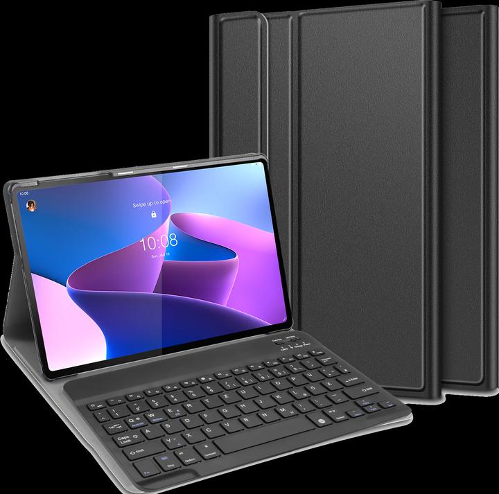 Produktbild Lenovo Tab P12 Pro hoes - QWERTZ toetsenbord - Zwart (DE, Lenovo Tab P12 Pro)