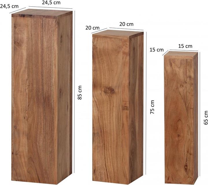 Produktbild Wohnling Mumbai (24.5 x 24.5 x 85 cm, 20 x 20 x 75 cm, 15 x 15 x 65 cm)