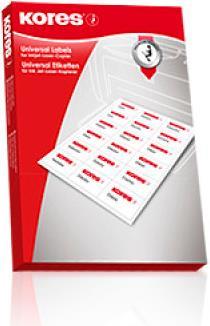Actual product image Kores Universal labels