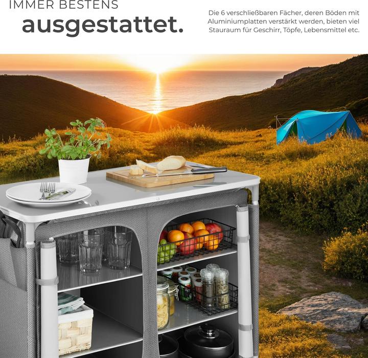 Actual product image tectake Camping kitchen