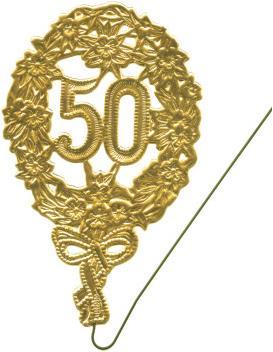Actual product image Demmler Number "50" gold