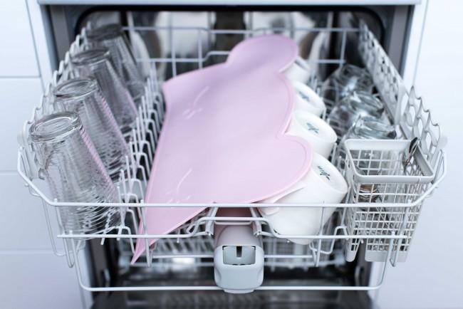 Actual product image We Might Be Tiny Silicone Placemat Bunny Grey