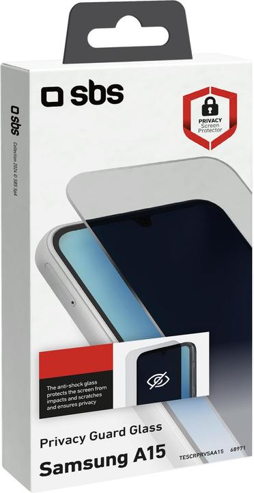 Image du produit SBS Vitre d'écran confidentiel avec fonction secrète (1 pièce(s), Samsung Galaxy A15)