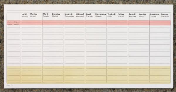 Produktbild Simplex Wochenplaner (A2, Deutsch, Französisch, Englisch, Italienisch)