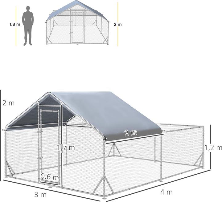 Image du produit PawHut Poulailler nain avec toit pare-soleil