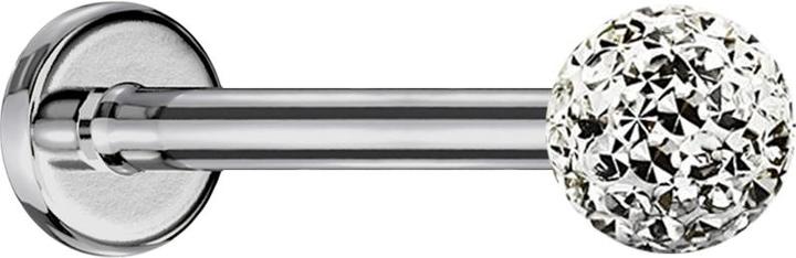 Immagine prodotto Star Piercing Labret verde pastello con pallina (Acciaio chirurgico 316Senza ottone, G23 in titanio senza ottone)