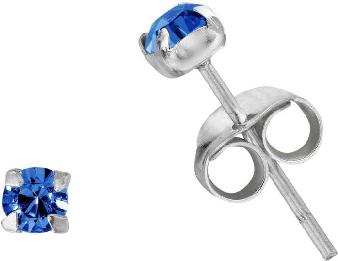 Actual product image Bijouteria Ear studs (Silver 925, Crystal)
