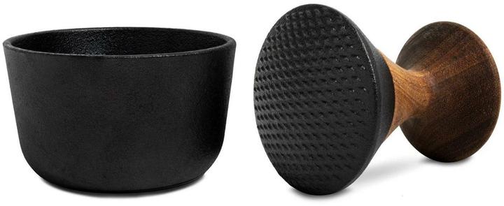 Produktbild Crush Grind Mörser mit Stössel KIRUNA 9 cm, Gusseisen / Akazienholz