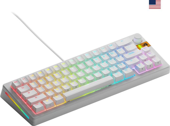 Produktbild Glorious GMMK 3 HE 65 % Custom Gaming-Tastatur - Pre-Built, ANSI (US), Fox HE Switches, weiss (US, Kabelgebunden)