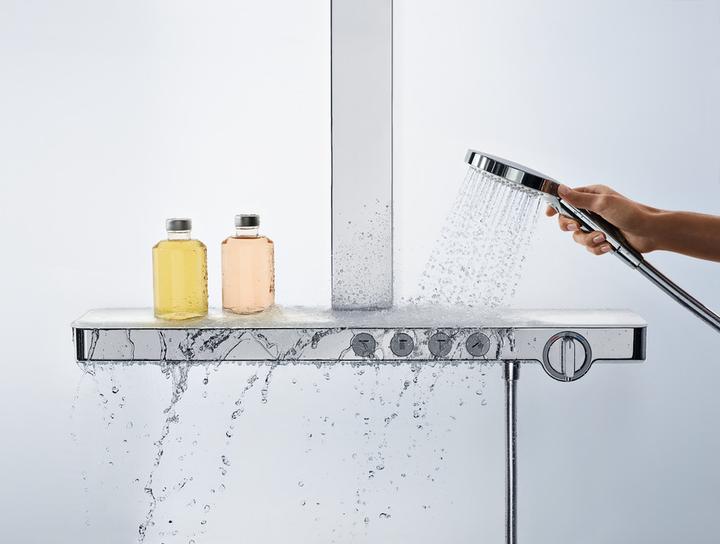Produktbild hansgrohe HG Showerpipe RAINMAKER SELECT 460 3jet DN 15 EcoSm Version 9 l/min weiss/chrom