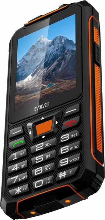 Immagine prodotto Evolveo StrongPhone Z6, vodot??sn?? odoln? Telefono Dual SIM,??erno-oran??ov?? (2.80", 2 Mpx, 2G)