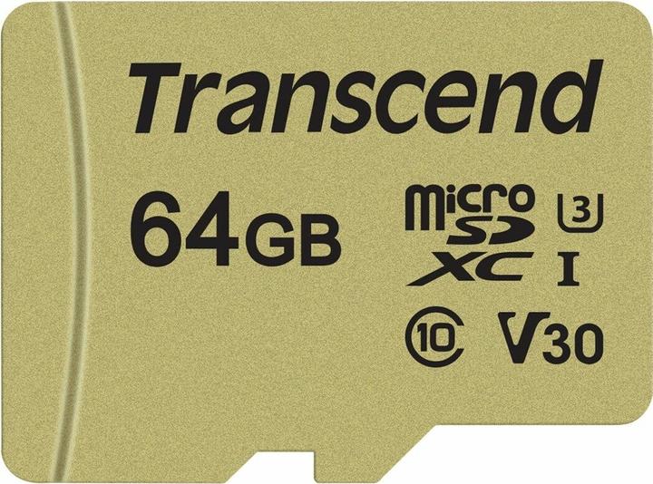 Actual product image Transcend 64GB UHS-I U3 SD CARD (64 GB, microSDXC, U3, UHS-I)