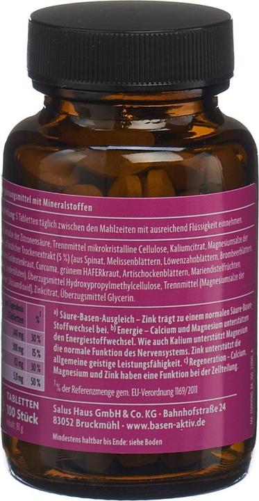 Image du produit Salus Basen-Aktiv Mineralstoff Tablette (100 pièce(s), Cachets, 187 g)
