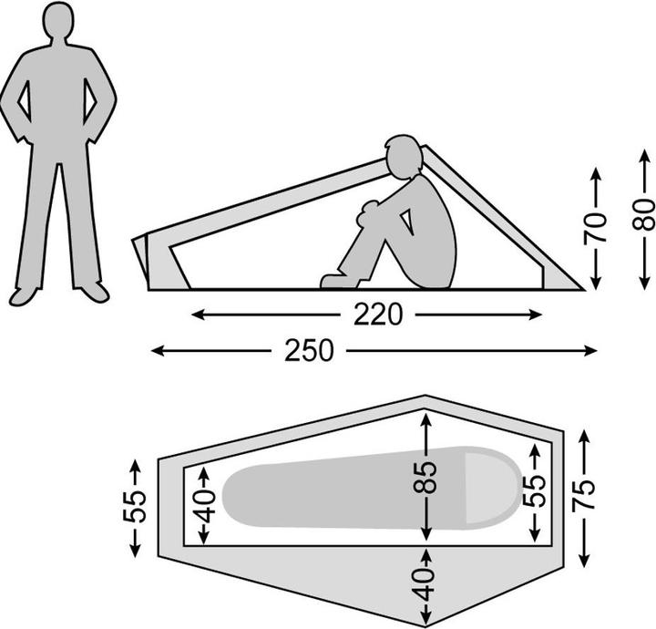 Actual product image Nordisk Lofoten 1 Tent (Tunnel tent, 0.49 kg, 2 persons)