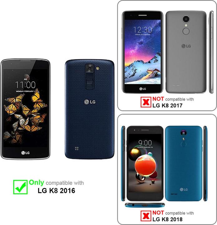 Produktbild Cadorabo Flip wie Invisible Cover (LG K8)