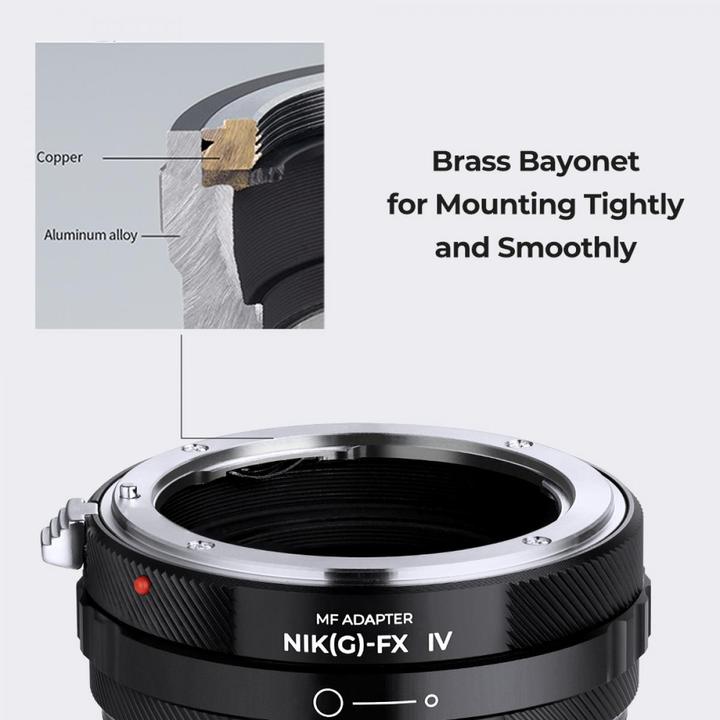 Image du produit K&F Concept Adaptateur d'objectif de haute précision, NIK (G)-FX IV PRO