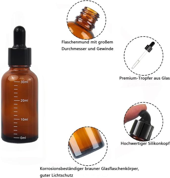 Produktbild Swissdetector 6 Tropfflaschen aus Braunglas