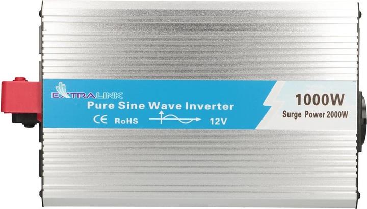 Actual product image Extralink VOLTAGE CONVERTER -,, PURE SINUS OPIP-1000W power adapter/inverter Auto Aluminium