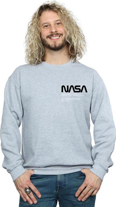 Actual product image Nasa Mens Johnson Worm Pocket Print Sweatshirt (M)