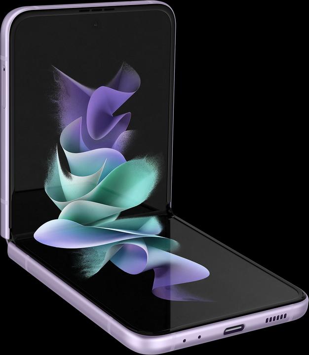 Actual product image Samsung Galaxy Z Flip3 5G EU (128 GB, Lavender, 6.70", SIM + eSIM, 12 Mpx, 5G)