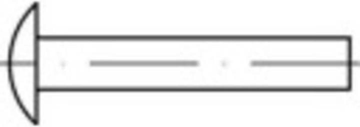 Actual product image Toolcraft Flat round rivet (Ø x L) 4 mm x