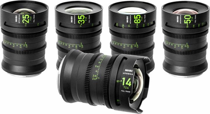 Immagine prodotto Nisi Kit di obiettivi cinema full frame ATHENA PRIME - 14 mm, 25 mm, 35 mm, 50 mm, 85 mm + custodia (Full-frame)