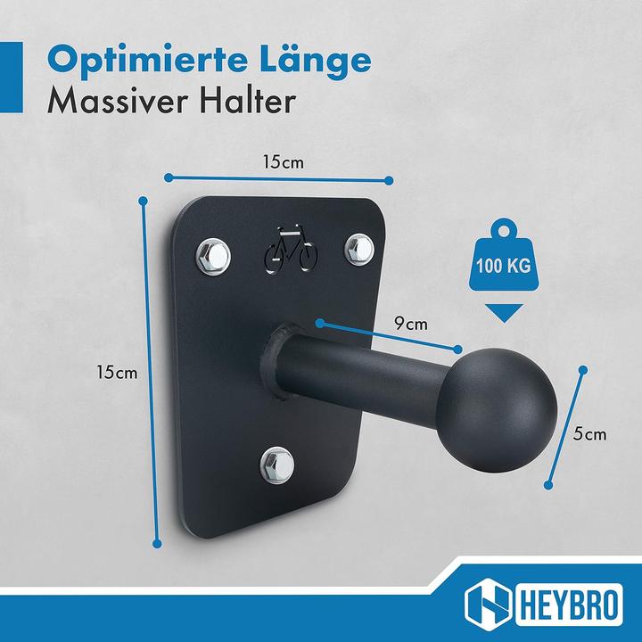 Immagine prodotto Heybro Staffa da parete universale per portabici (Grigio)