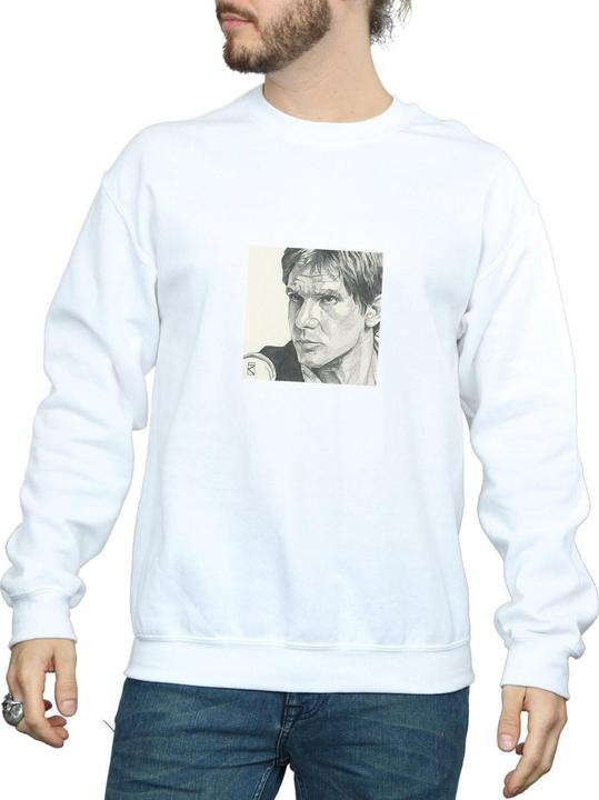 Actual product image Star Wars Mens Han Solo Drawing Sweatshirt (XL)