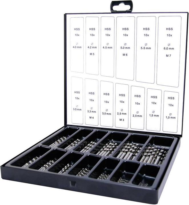 Immagine prodotto Ruko Set di punte a torsione in metallo HSS A2 (6 mm, 1 mm, 5,5 mm, 3,3 mm, 1,5 mm, 3 mm, 5 mm, 2,5 mm, 3,5 mm, 4,5 mm, 2 mm, 4,2 mm, 4 mm)
