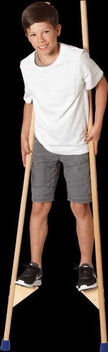 Actual product image Pedalo Wooden stilts, natural, 170 cm, beech, from 7 years 2.3 kg