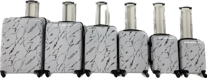 Actual product image Trolleymax Trolleymaxx travel case marble white matt (L (90 - 115l))