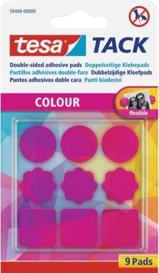 tesa TACK Couleur 9 Pads bleu