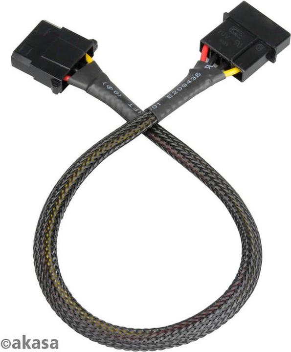 Produktbild Akasa 4-Pol Molex Verlängerung gesleevt - 30cm black