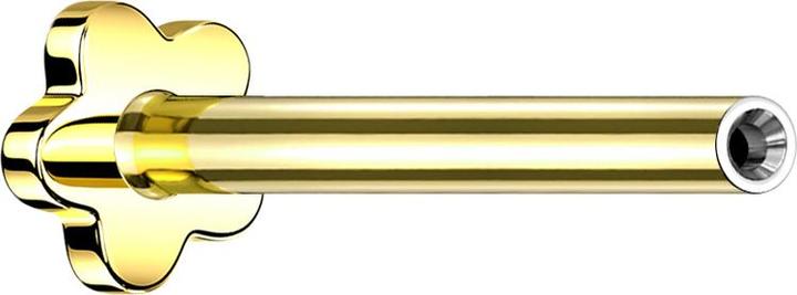 Produktbild Star Piercing Micro Threadless Labret-Stab Blume vergoldet (ohne Messing, Titan G23)