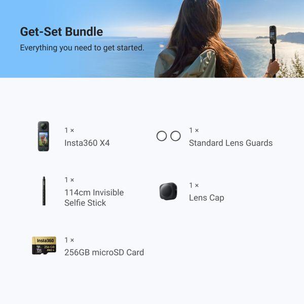 Productafbeelding Insta360 X4 Explorer bundel (30p, Bluetooth, WiFi)