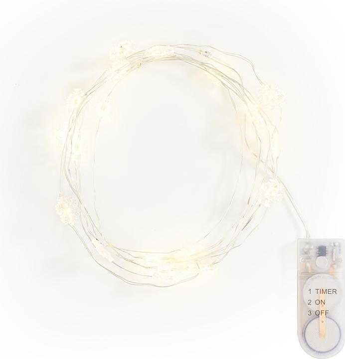 Produktbild VBS Micro LED Lichterkette Schneeflocke, batteriebetrieben, mit Timer (2.10 m)