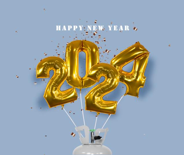 Image du produit Amscan Kit Nouvel An hélium or HNY 2024 DIY (1 x)