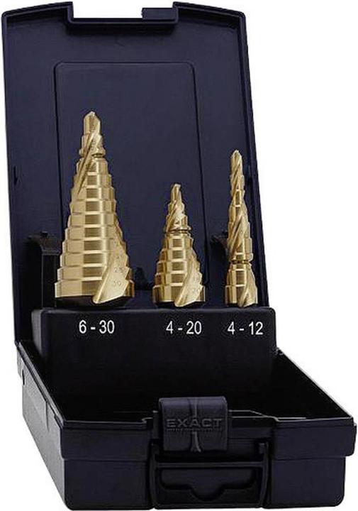 Produktbild Exact HSS Stufenbohrer-Set 3teilig 4 (4 - 20, 6 - 30, 4 - 12)