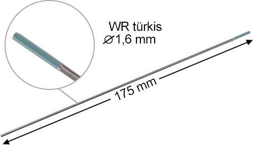 Produktbild Stahlwerk Wolframelektroden / Schweisselektroden WR Türkis 1,6 x 175 mm 10er Set