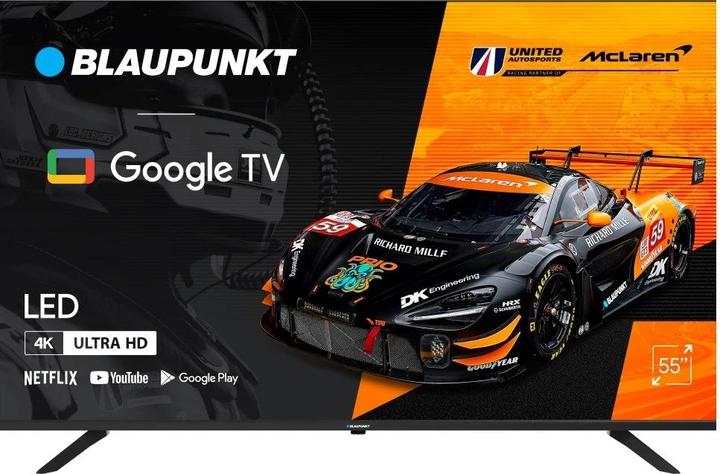 Actual product image Blaupunkt TV 55UGC5500S 55 4K Ultra HD DLED Google TV Wi-Fi Bluetooth Black (12000 mAh)