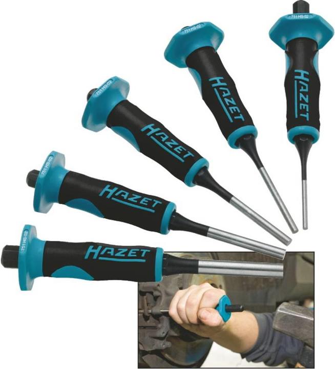 HAZET Jeu de chasse-goupilles 751HS/5 ∙ 150 mm ∙ Nombre d'outils : 5