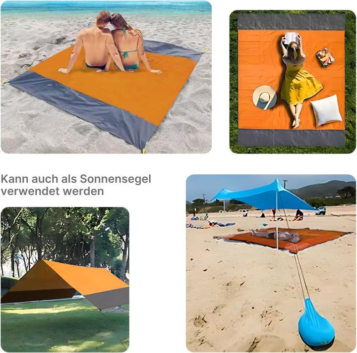 Produktbild Hermex Strandmatte Strandtuch Picknickdecke Sandfreie Stranddecke Liegetuch