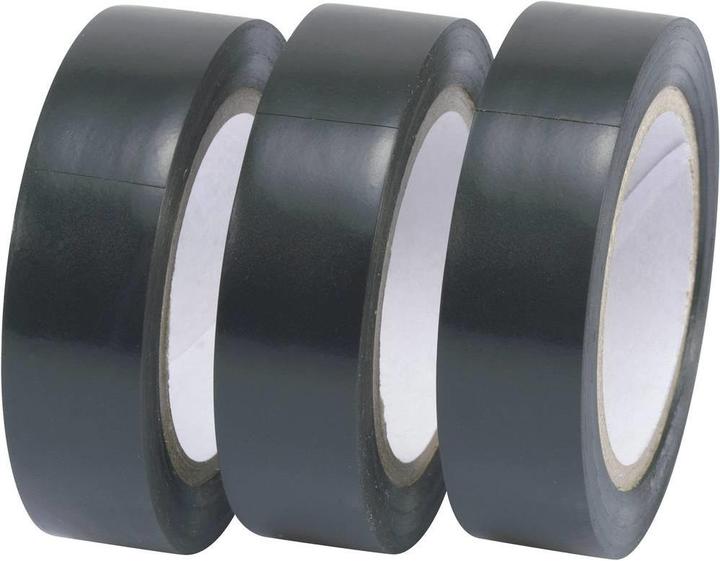 Tru Components Set di nastro isolante nero (L x W (15 mm)