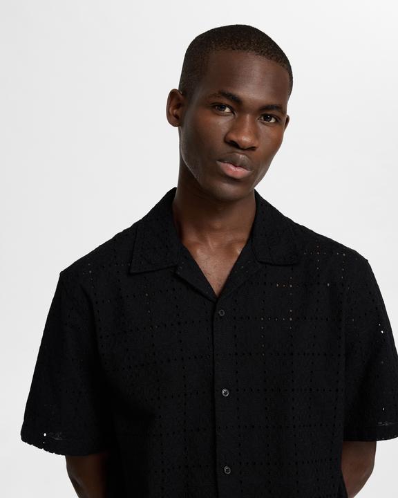 Image du produit Selected Homme Broderie Anglaise Chemise à manches courtes (XL)