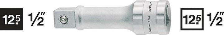 Produktbild HAZET Verlängerung 917-5 ∙ Vierkant12,5 mm (1/2 Zoll) ∙ Vierkant 12,5 mm (1/2 Zoll)