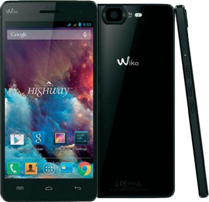 Actual product image Wiko Highway (16 GB, Black, 5", Dual SIM, 16 Mpx, 3G)