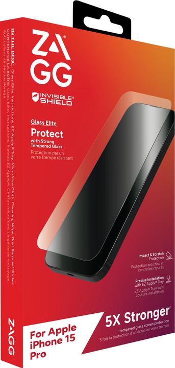 Image du produit Zagg Invisibleshield Glass Elite Am (1 pièce(s), Apple iPhone 15 Pro)