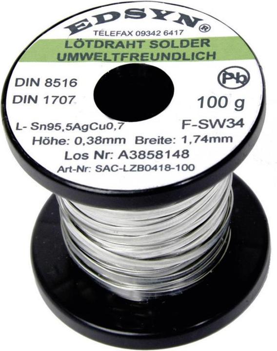 Produktbild Edsyn Lötzinn, bleifrei Spule SAC-LZ (Lötzinn)