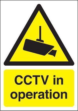 Actual product image Rs Pro Security sign English, CCTV Sign, 210 mm x 148mm sign polypropylene