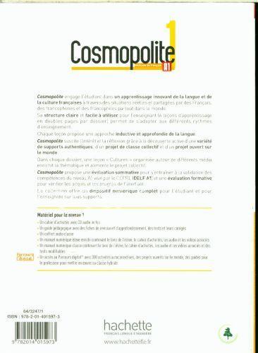 Image du produit Cosmopolite Livre de l'élève + DVD-Rom + parcours digital Niveau1 (Français, Claude Le Ninan, Nathalie Hirschsprung, Tony Tricot, 2017)